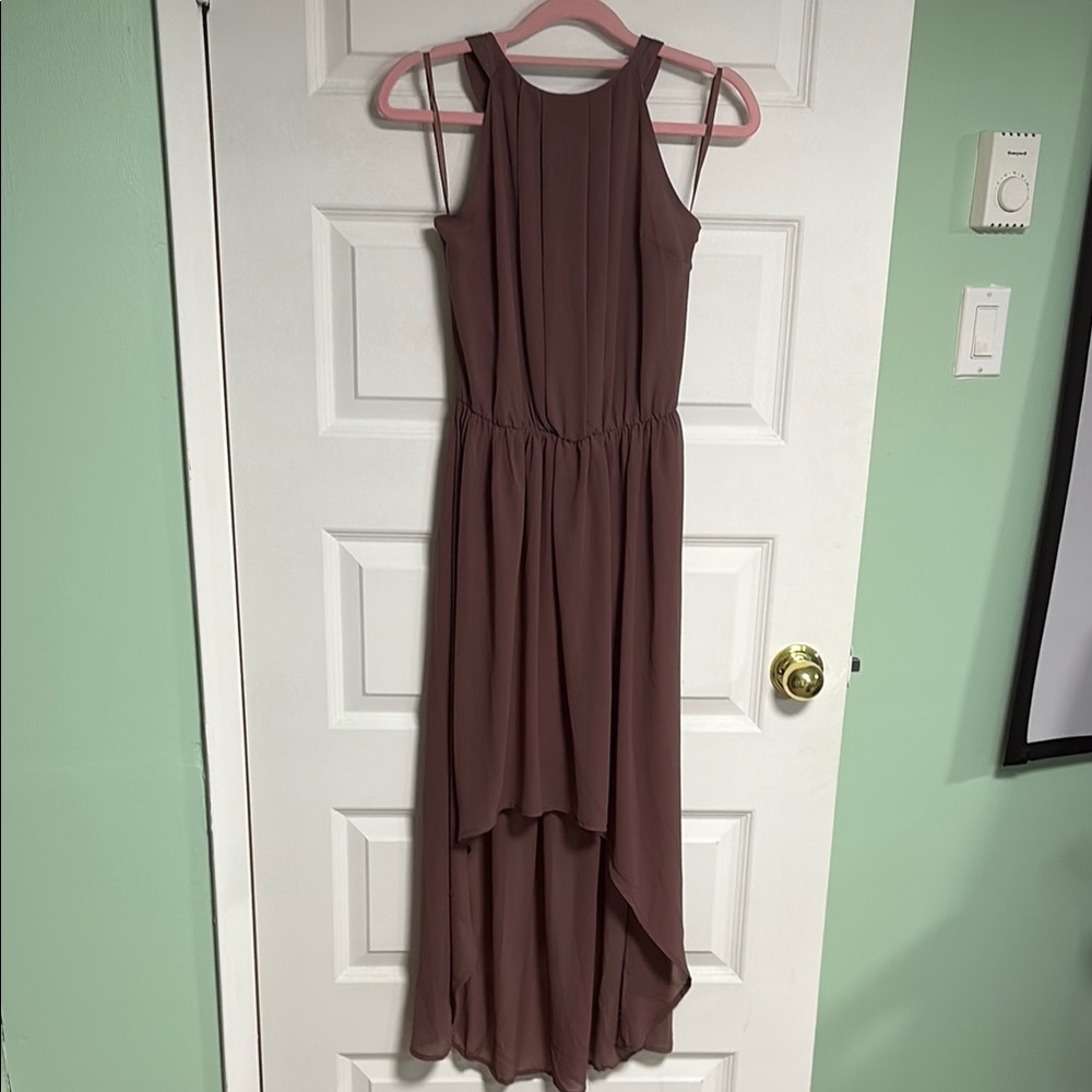 Doe & Rae Brown High Low Sundress
